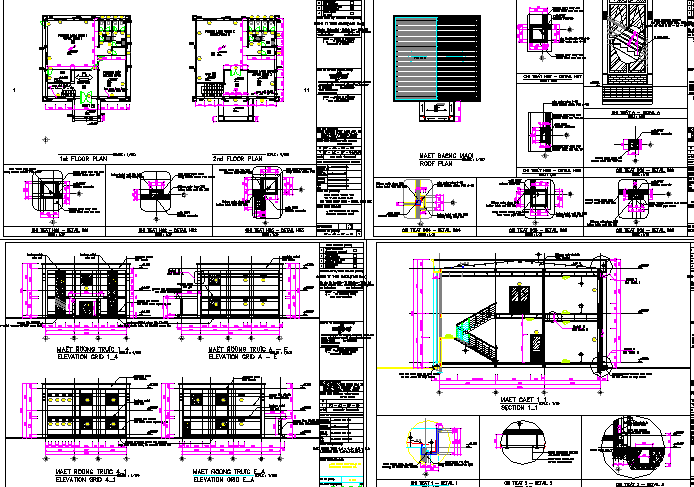 Multi-flooring corporate office architecture project dwg file