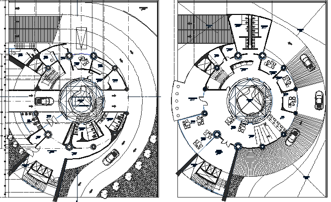 Multi-function high rise building floor details dwg file