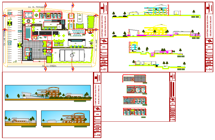 Multi functional building design drawing