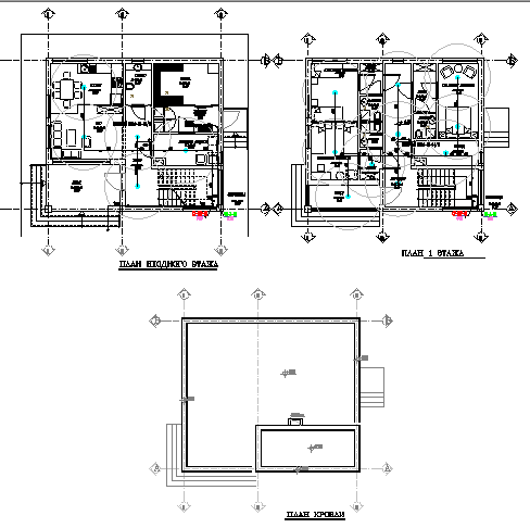 Multi-level office building floor plan layout details dwg file