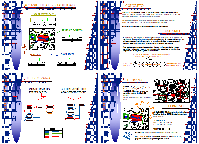 Multi-level shopping mall architecture project dwg file