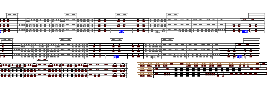 Multi-specialty and multi-flooring hospital full elevation dwg file