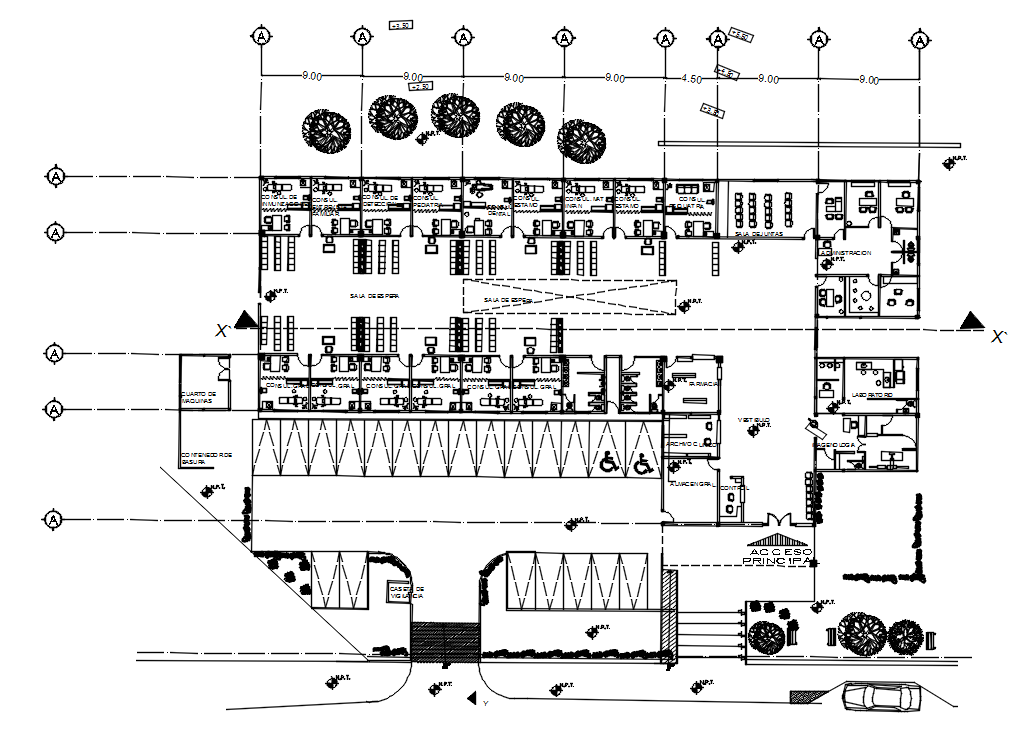 Multi Specialty Hospital Ground Floor Plan AutoCAD Drawing DWG File