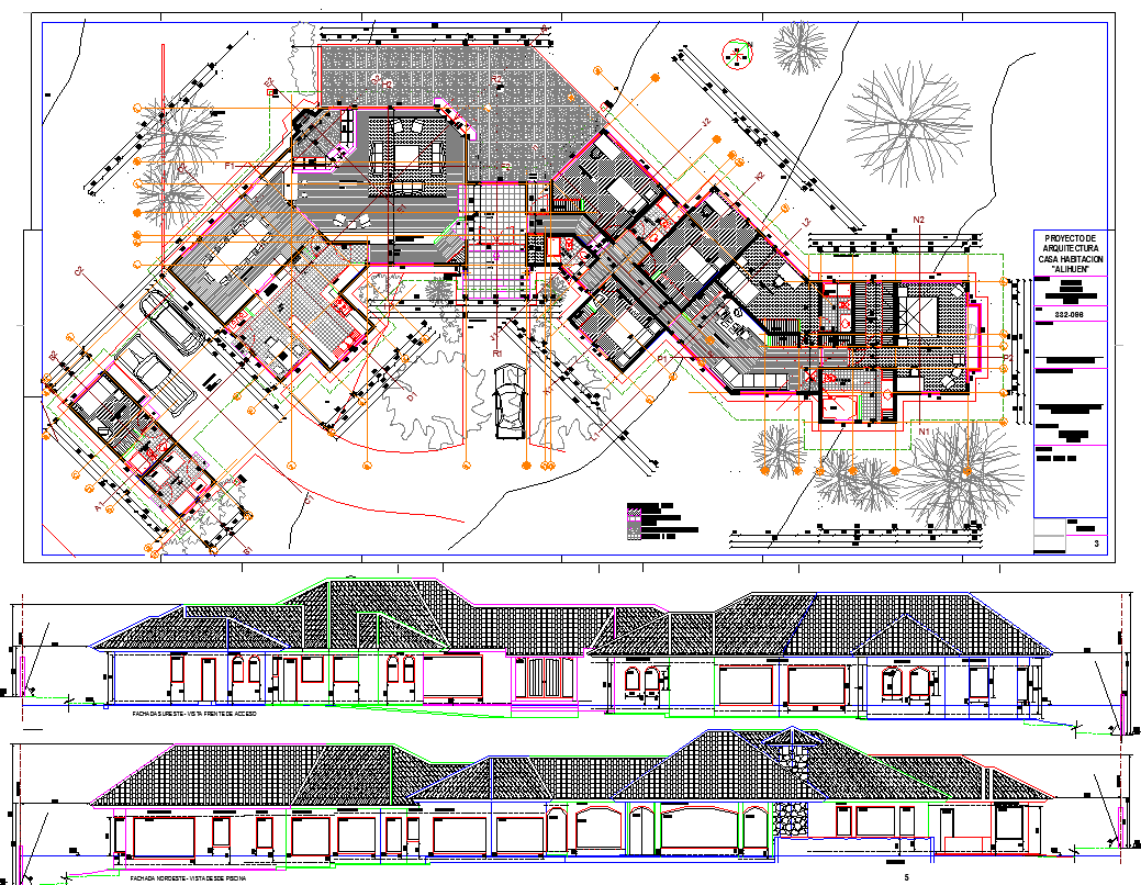 Multifamily Residence Plan dwg file