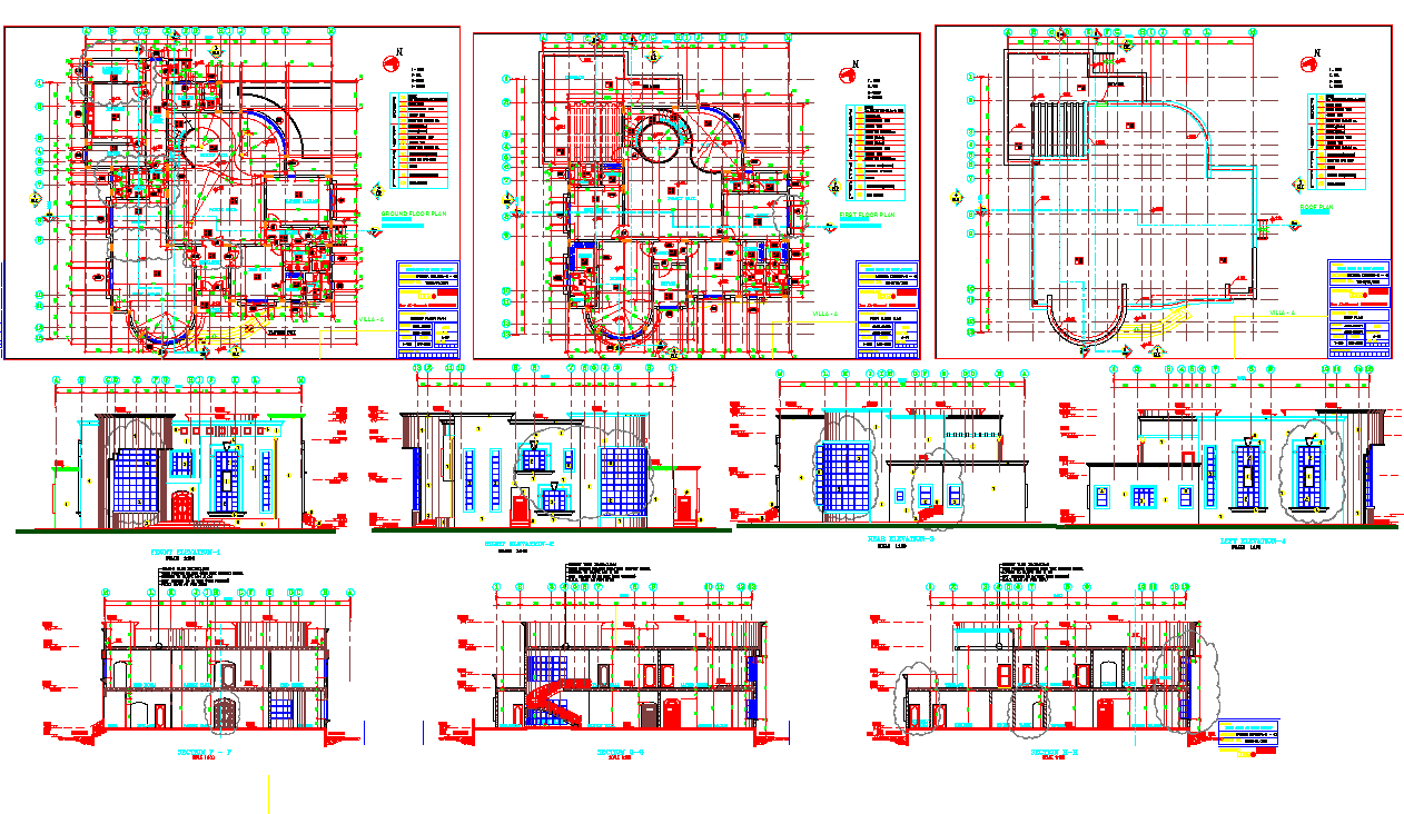 Multifamily Residence plan dwg file