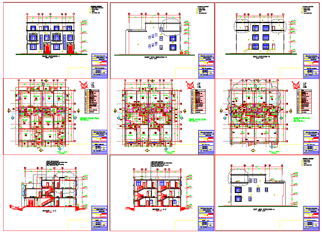 Multifamily Residence plan dwg file