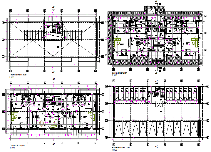 Multifamily housing detail dwg file