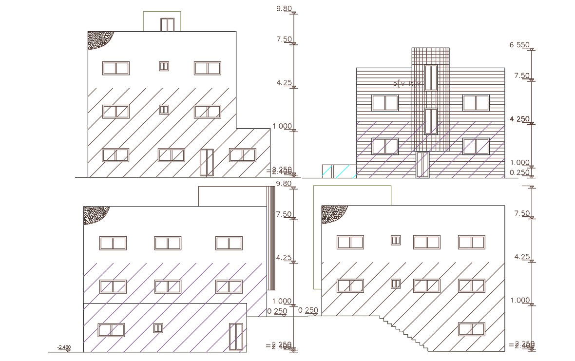 Multifamily House Building Elevation Design