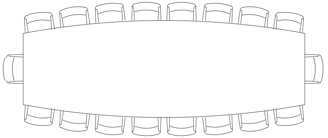 Multifamily Dining Table 2D AutoCAD DWG Furniture Drawing