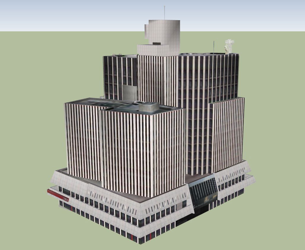 Complete DWG Plan of Multiple Commercial Complexes in AutoCAD File