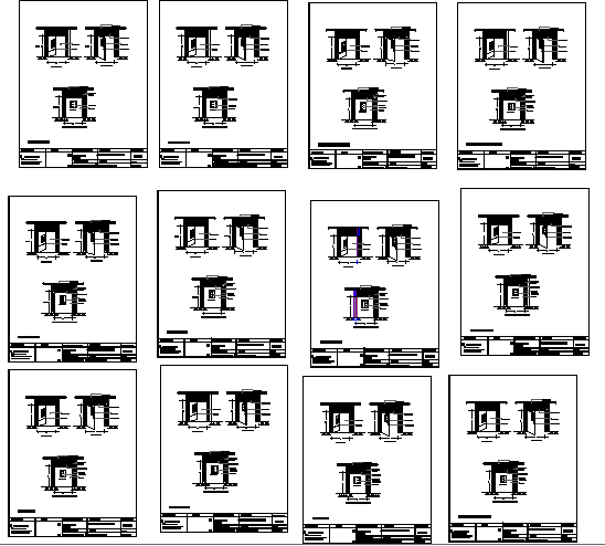 Multiple modern door designing blocks details dwg file