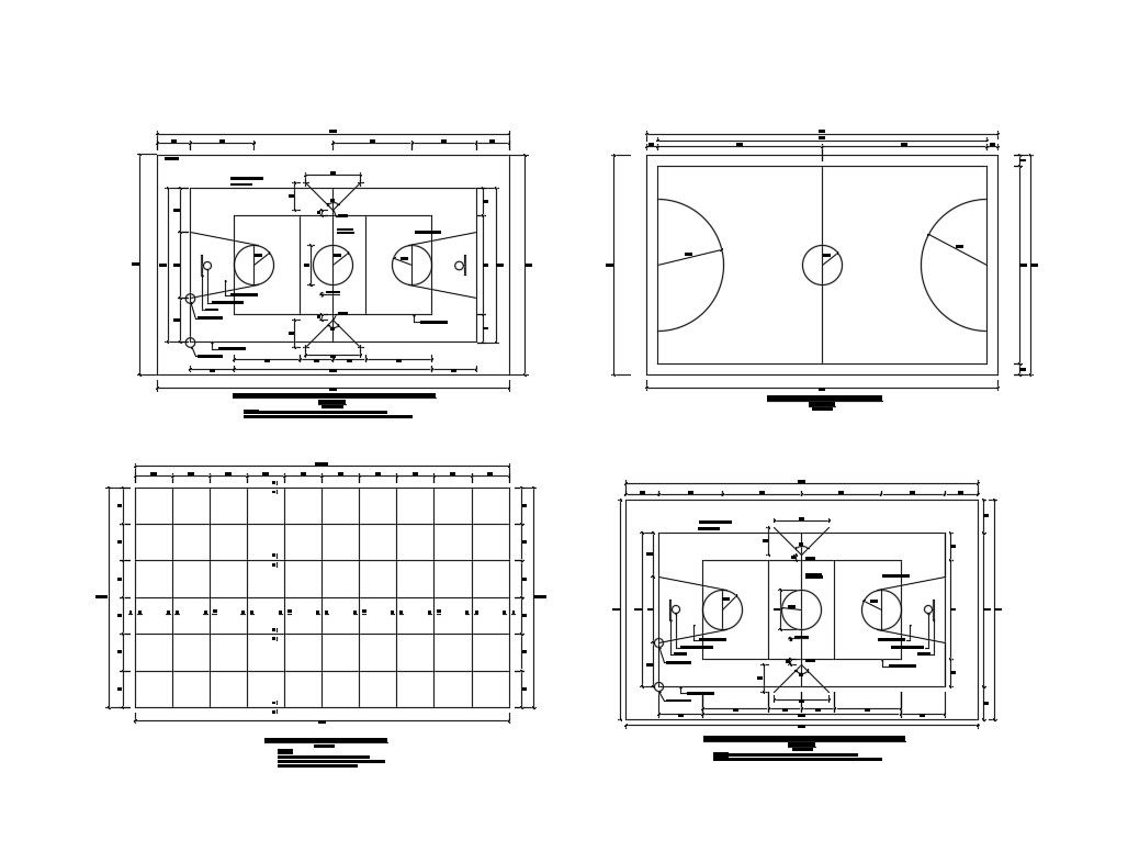 Multiple sports ground pitch plan cad drawing details dwg file