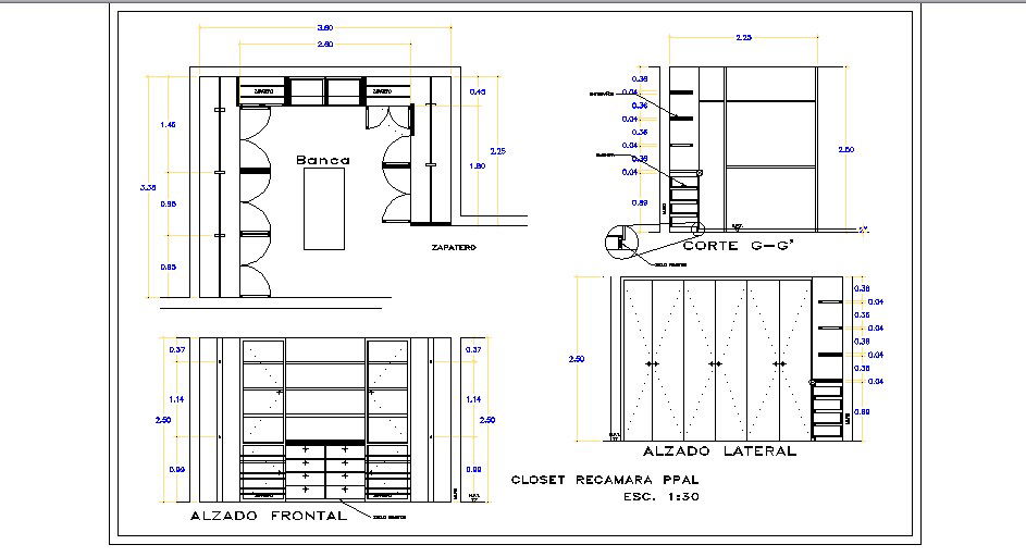 Multiple wardrobe, cabinet and drawing room furniture details dwg file