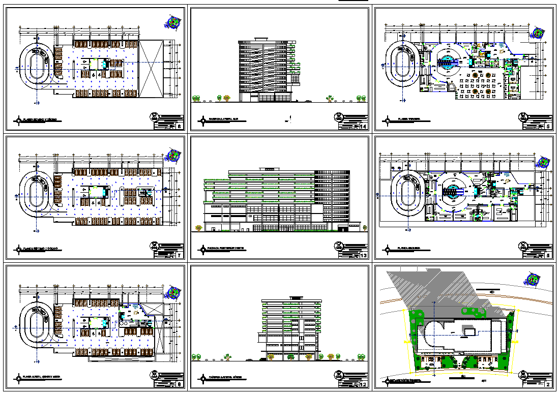Multipurpose Building design dwg file