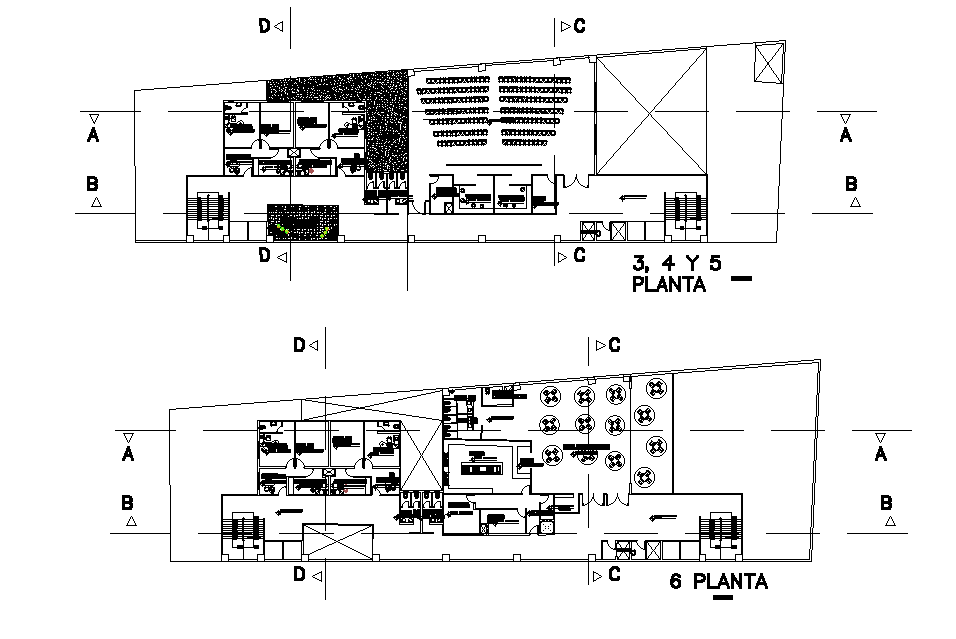 Multipurpose Hall With Restaurant Layout Plan AutoCAD Drawing DWG File