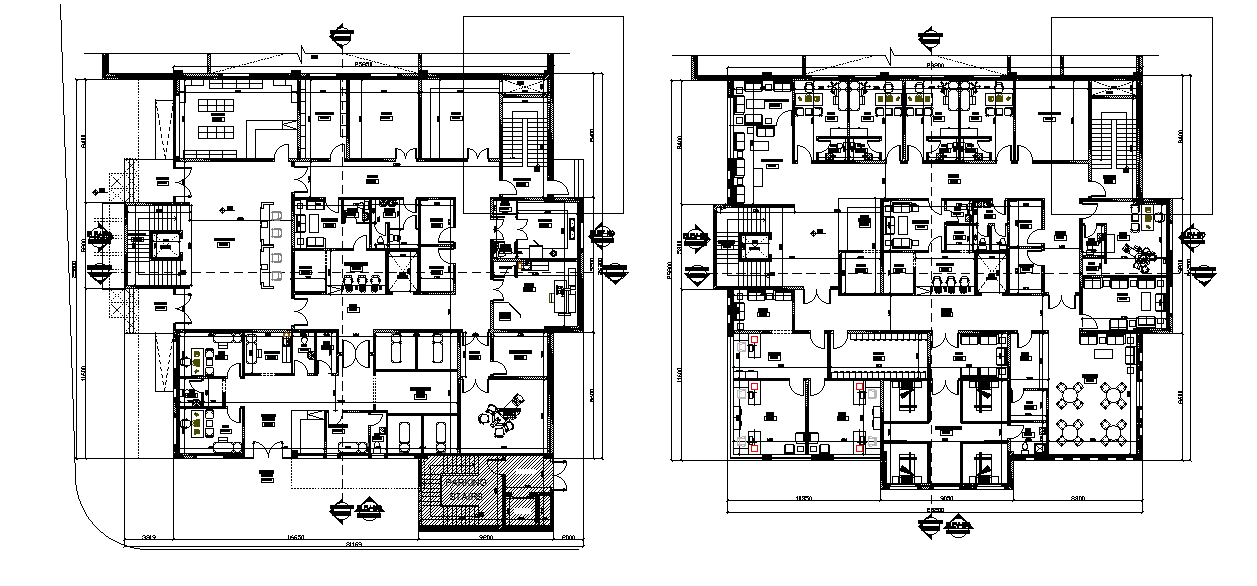Multi specialist Hospital Floor Plan AutoCAD Drawing Download DWG File