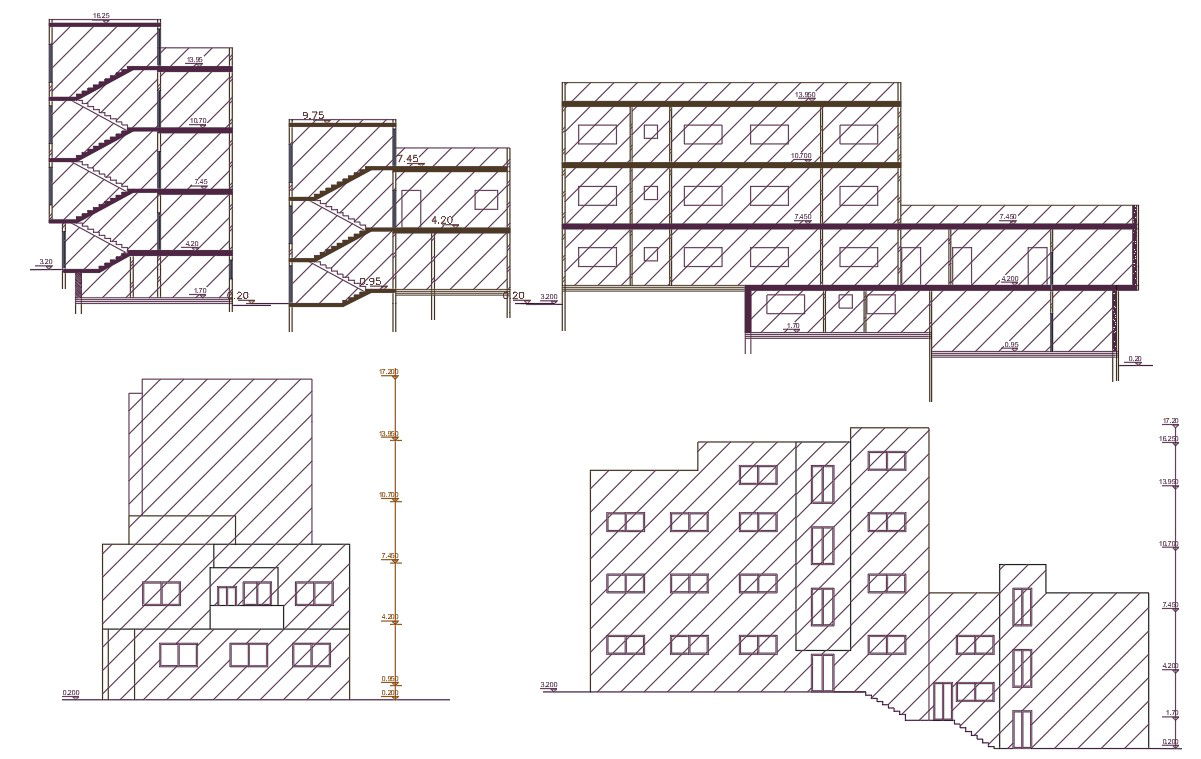 Multistorey Apartment Building Design DWG File