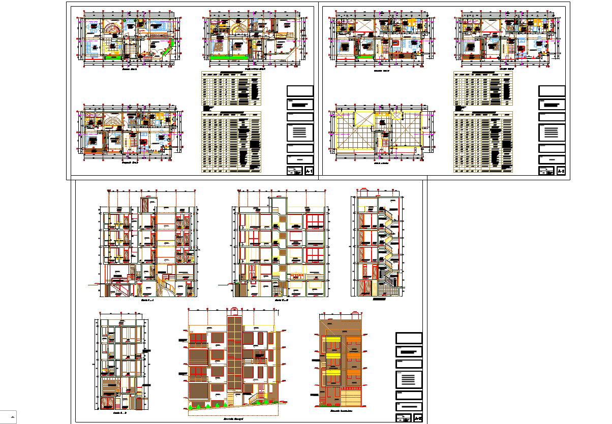 Multistory apartment architecture projects detail