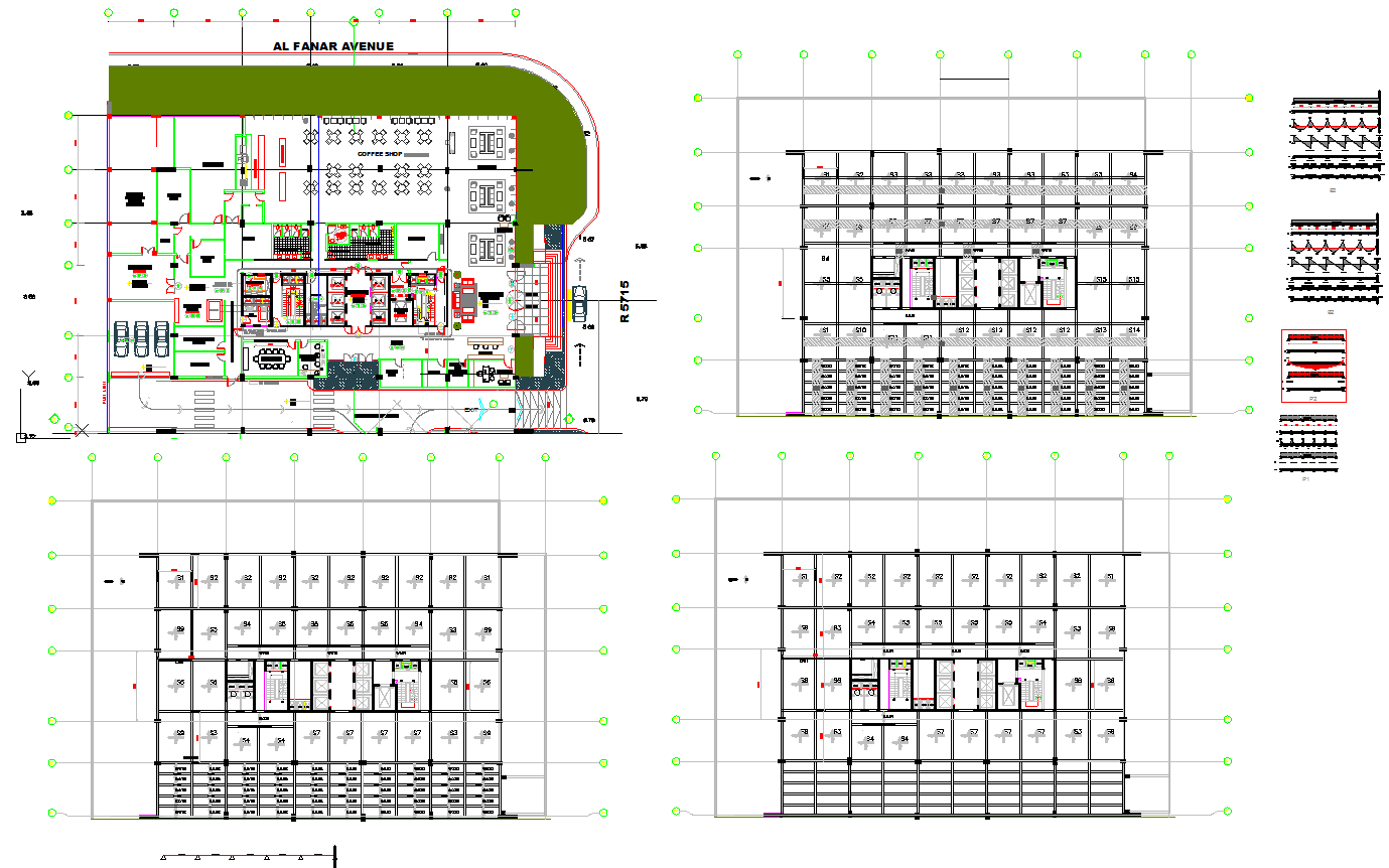 Multistory corporate building architecture plan and design