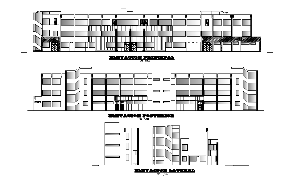 Multyspecialist Hospital plan is given in this AutoCAD drawing file. Download this 2d AutoCAD drawing file.