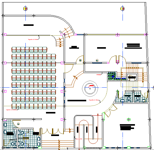 Municipal corporate office architecture layout plan details dwg file