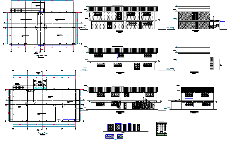 Municipal government office architecture project dwg file