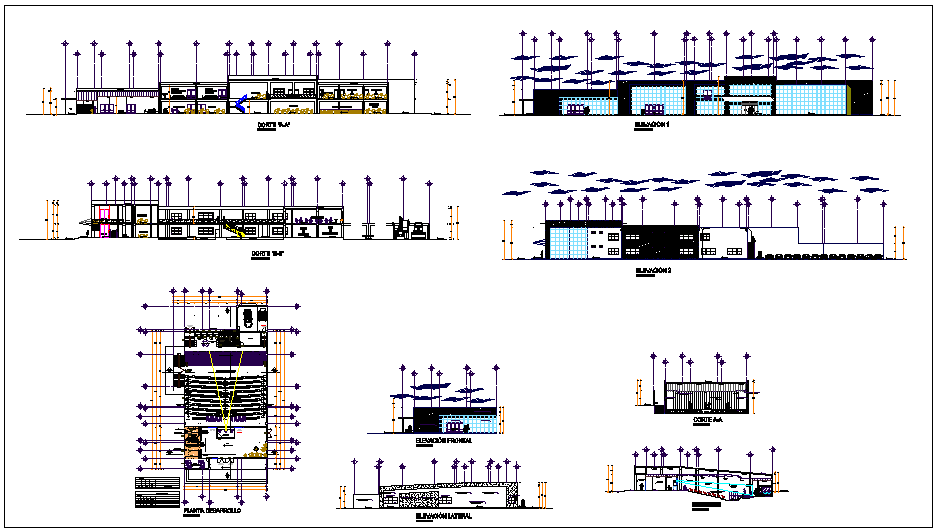 Municipal office plan detail dwg file