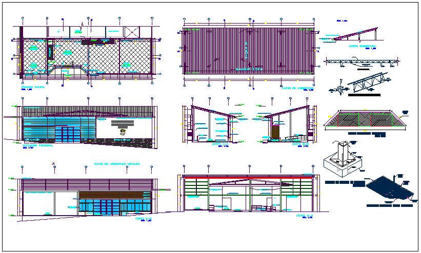 Municipal office plan detail dwg file