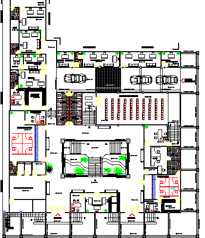 Municipal town hall architecture layout plan details dwg file