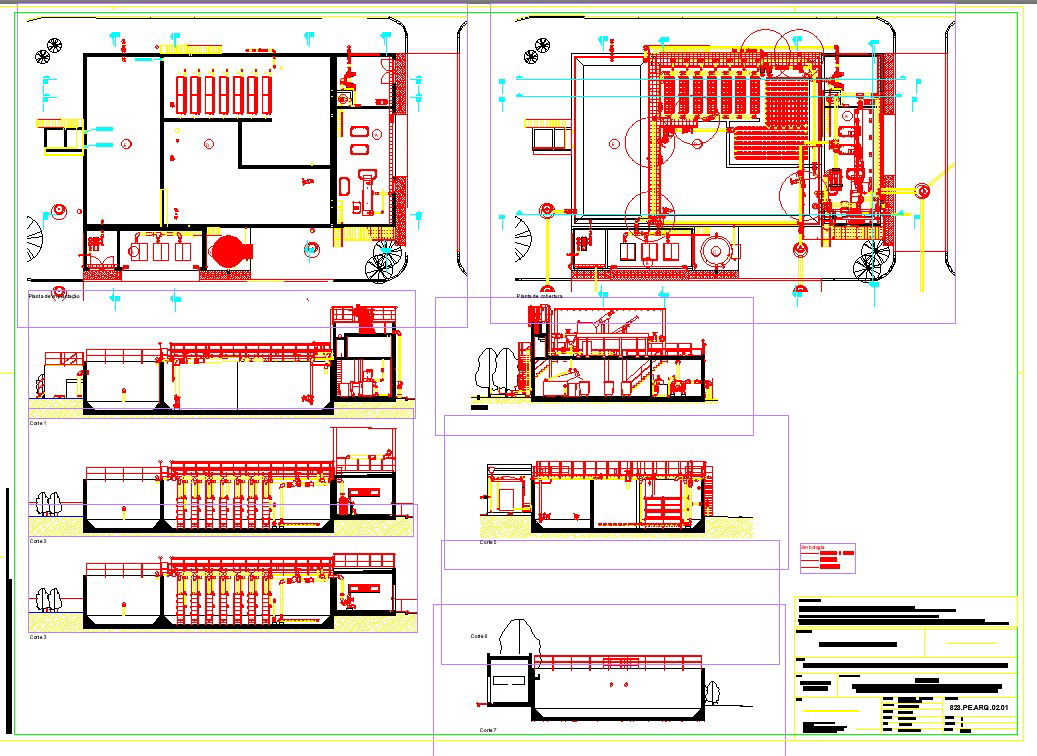 Municipality plant construction drawing is given in this file