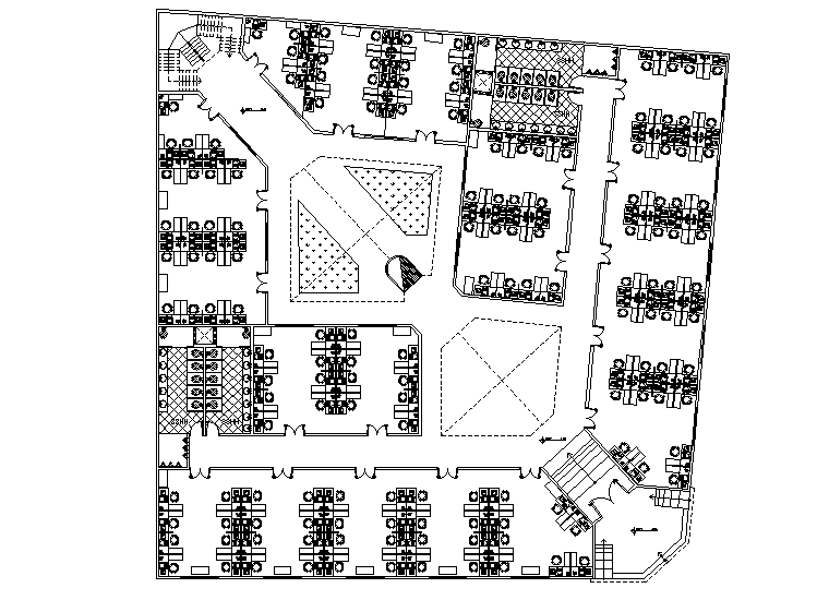 Municipal office plan is given in this Autocad drawing file.Download now.