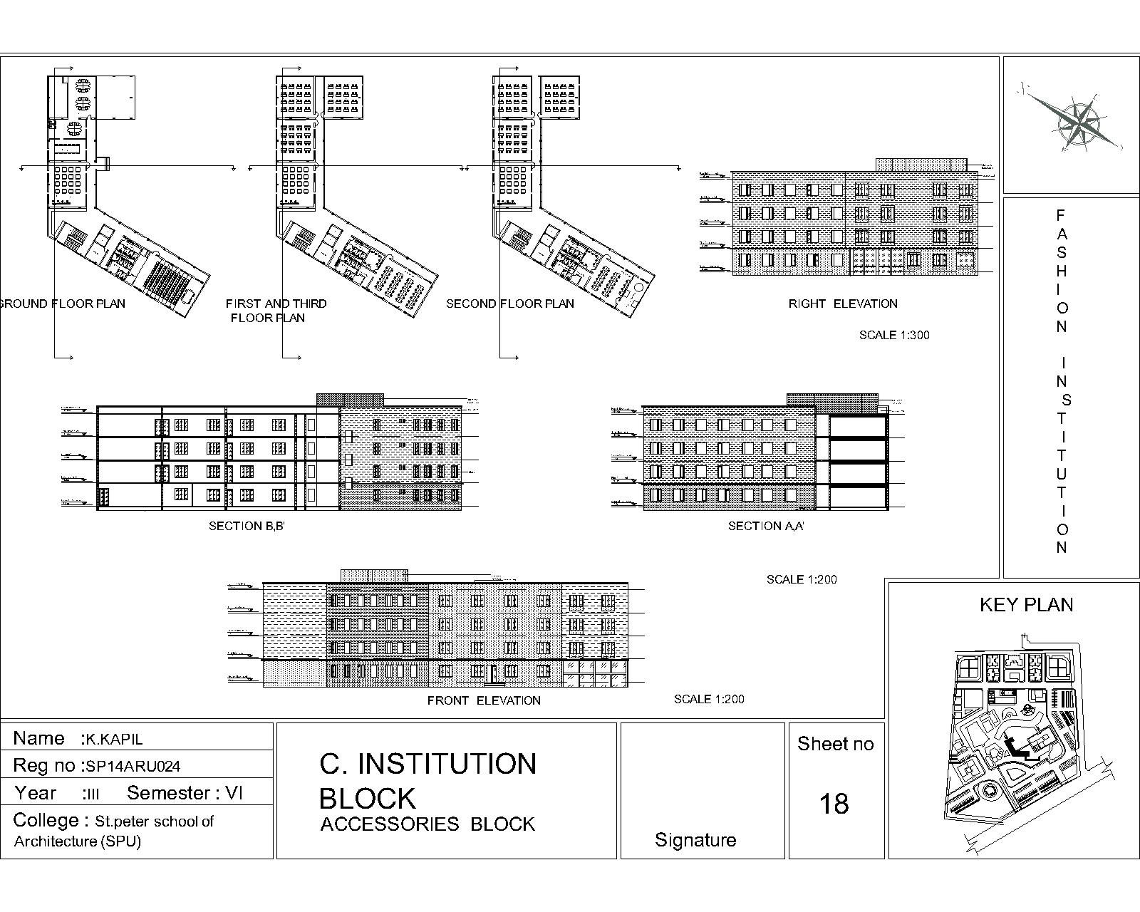 Fashion Technology Museum AutoCAD DWG Layout with Furniture Plan