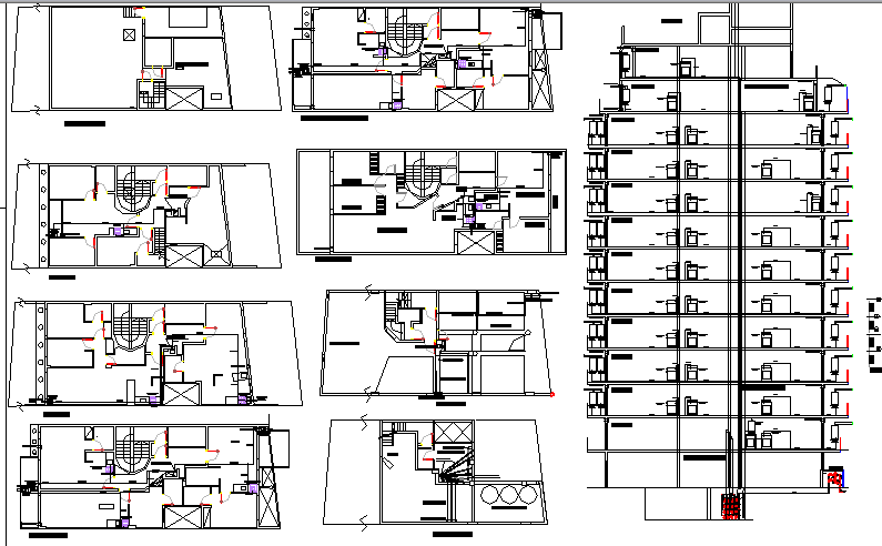 Natural gas installation building architecture project dwg file