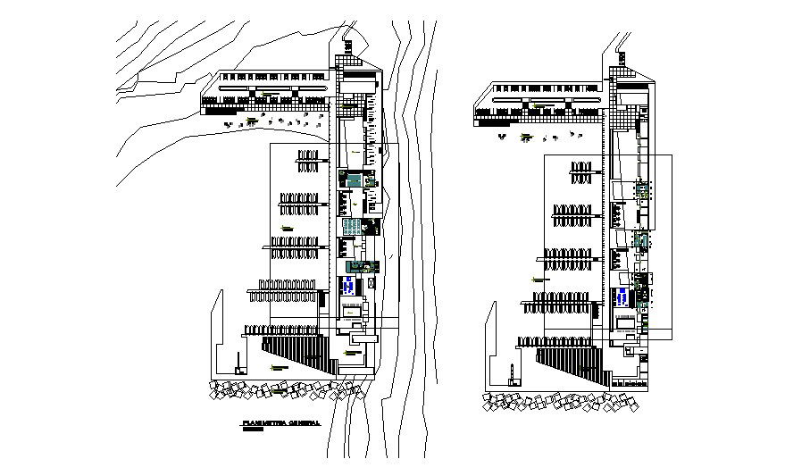 Nautical club general layout plan cad drawing details dwg file