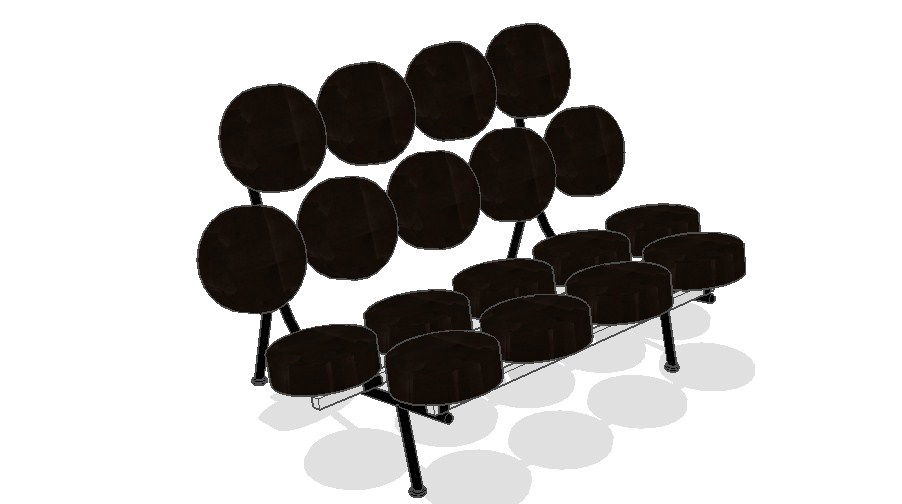 Nelson Marshmallow Sofa set 3d block cad drawing details dwg file