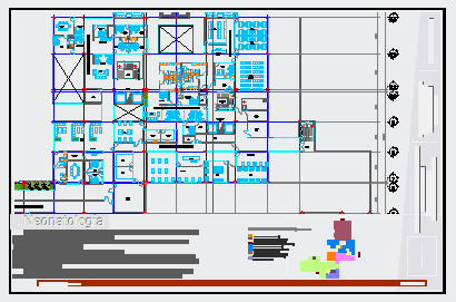 Neonatology area layout design drawing in Hospital building design drawing