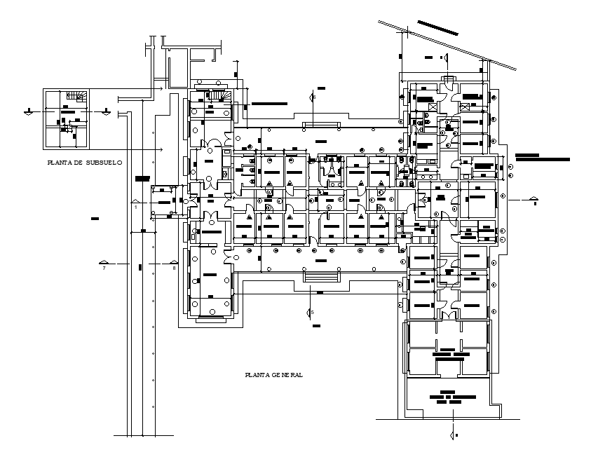 Neuropsychiatric Hospital Layout Plan AutoCAD Drawing DWG File