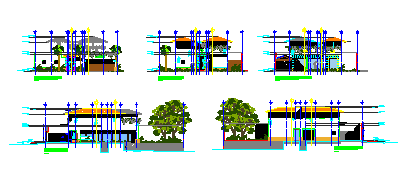 New design elevation of Residential house design drawing
