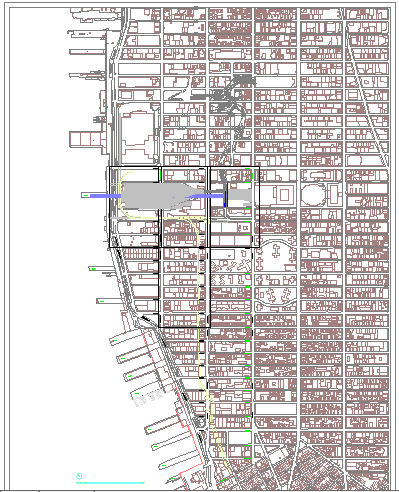 Newyork city waste center location map details dwg file