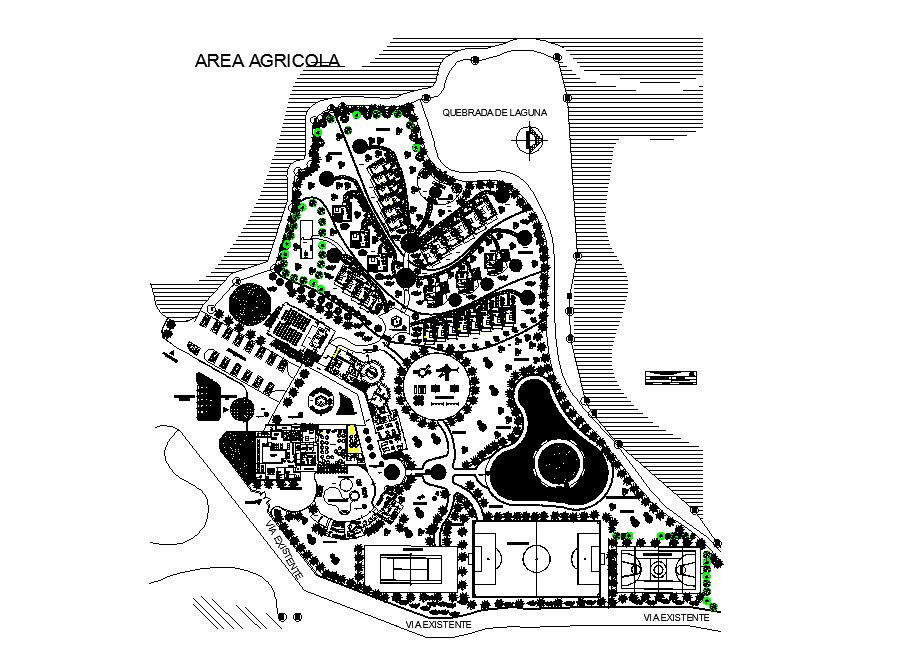 Nils luxuries resort distribution plan cad drawing details dwg file