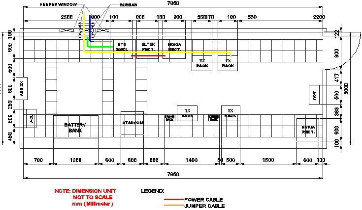 Nokia Network electric tower of town control cabin design dwg file
