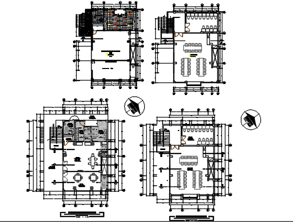North direction Commercial plan detail dwg file