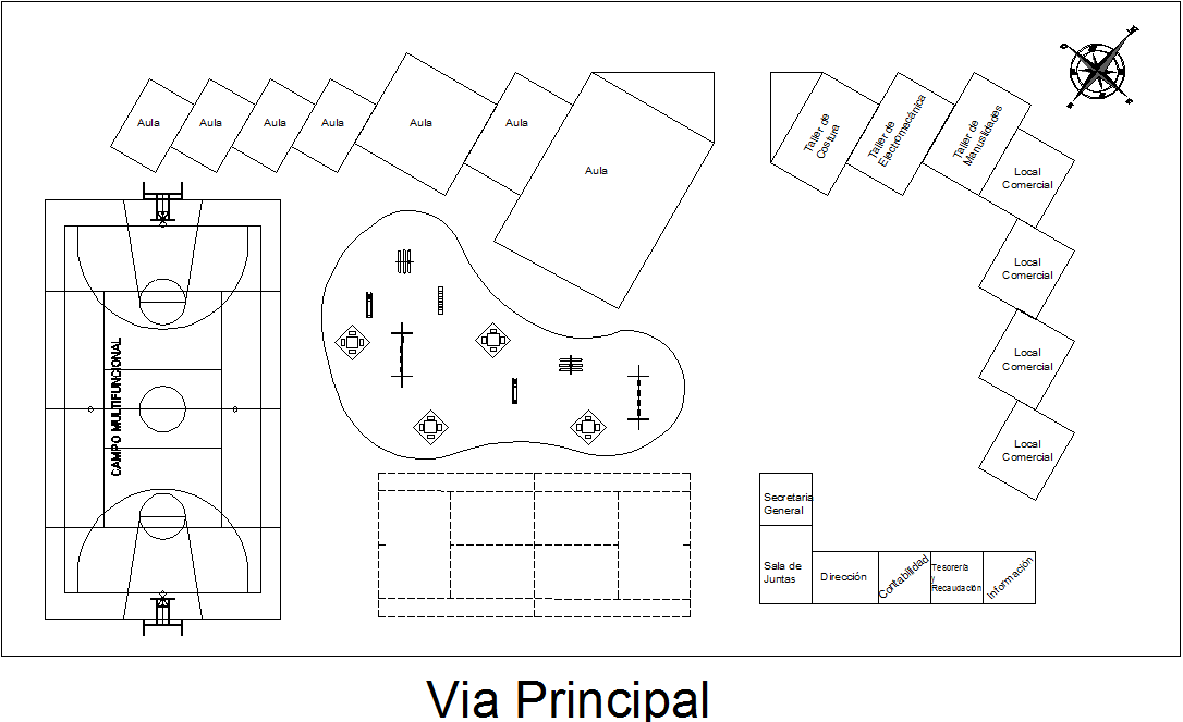 North direction commercial detail dwg file
