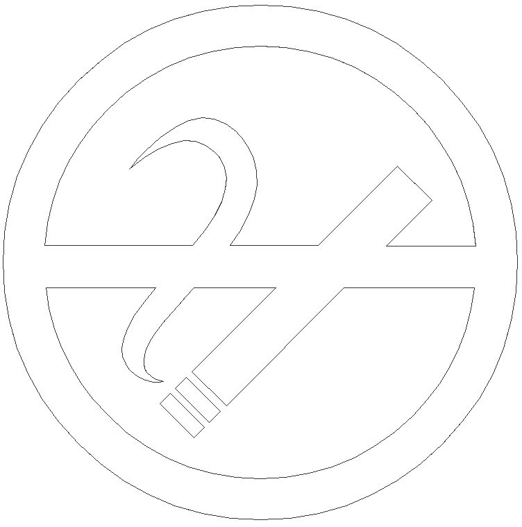 No smoking sign details 3d art dwg autocad drawing .