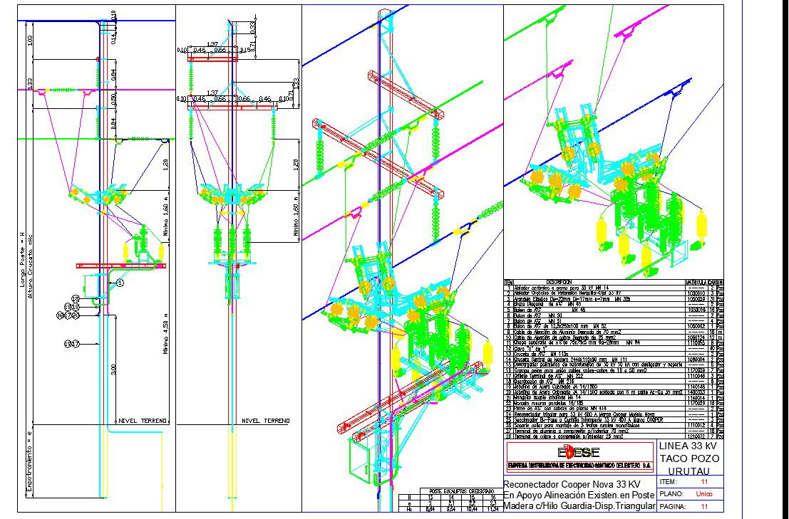 Nova 33 kv electrical drawing and detail in autocad dwg files