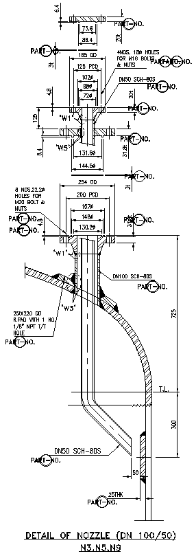 Nozzle Detail Drawing AutoCAD DWG Download