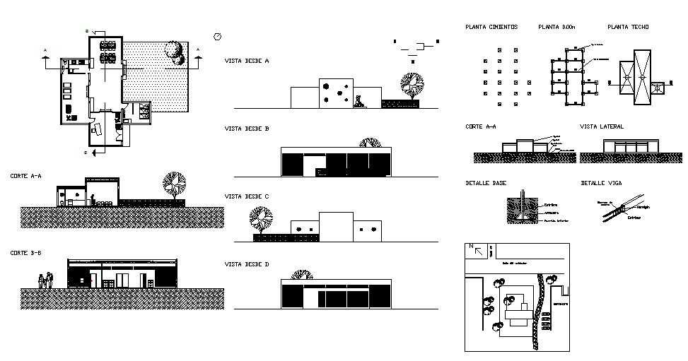 Nursery pre-school elevation, section, plan and auto-cad details dwg file