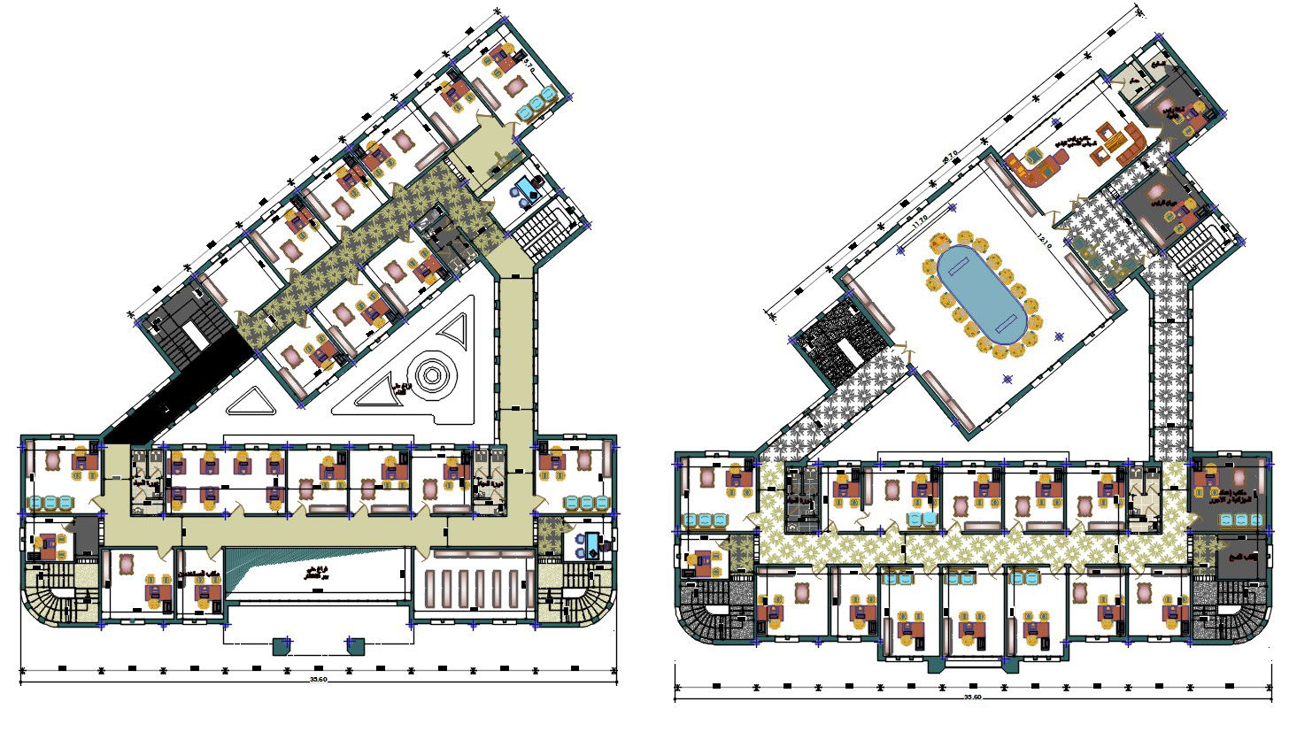 Office Administration Floor Plan DWG File