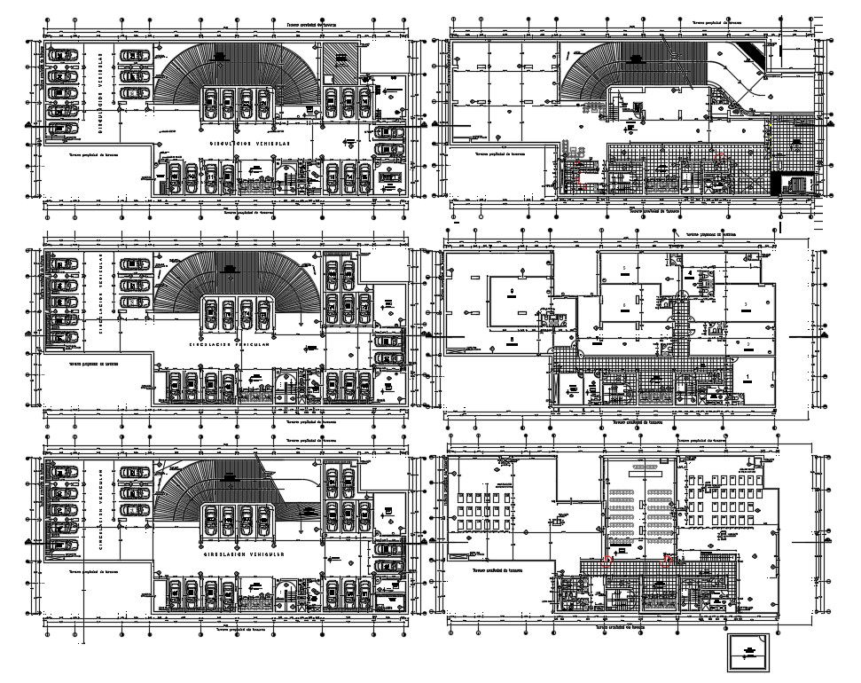 Office Building Architecture Plan DWG File
