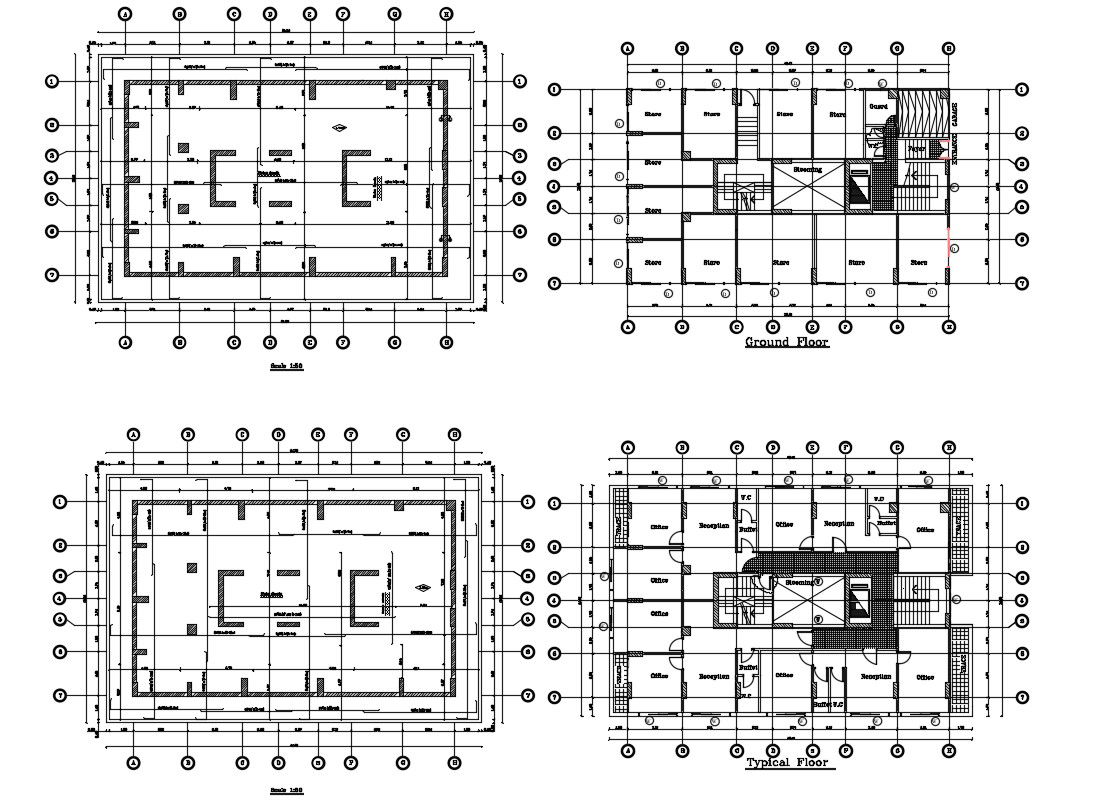 Office Building Design Working Plan Download